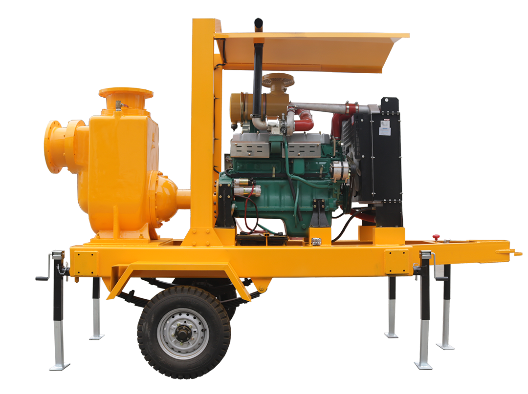 明珠泵业大流量移动式柴油机自吸排污泵测试，售往哈萨克斯坦！